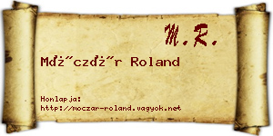 Móczár Roland névjegykártya