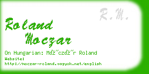 roland moczar business card