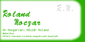 roland moczar business card
